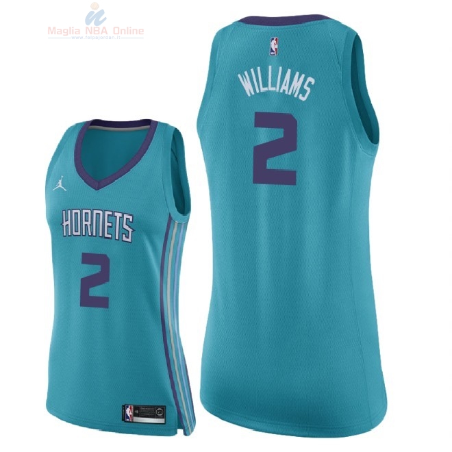 Acquista Maglia NBA Donna Charlotte Hornets #2 Marvin Williams Verde Icon 2018