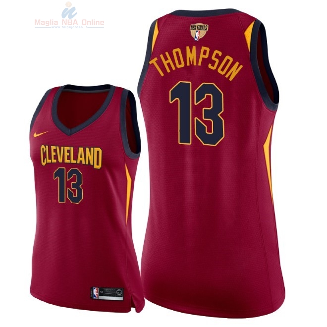 Acquista Maglia NBA Donna Cleveland Cavaliers 2018 Campionato Finali #13 Tristan Thompson Rosso Icon Patch