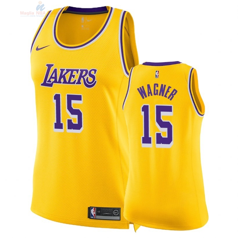 Acquista Maglia NBA Donna Los Angeles Lakers #15 Moritz Wagner Giallo Icon 2018-19