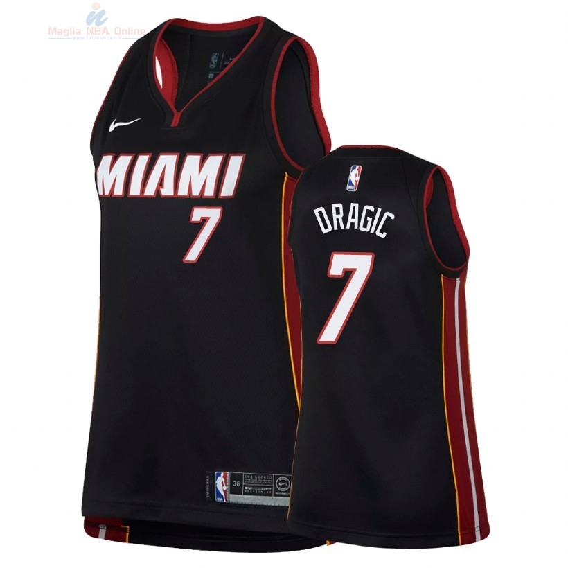 Acquista Maglia NBA Donna Miami Heat #7 Goran Dragic Nero Icon 2018