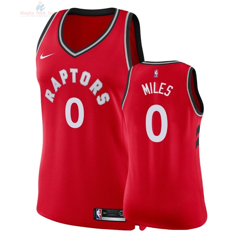 Acquista Maglia NBA Donna Toronto Raptors #0 C.J. Miles Rosso Icon 2018