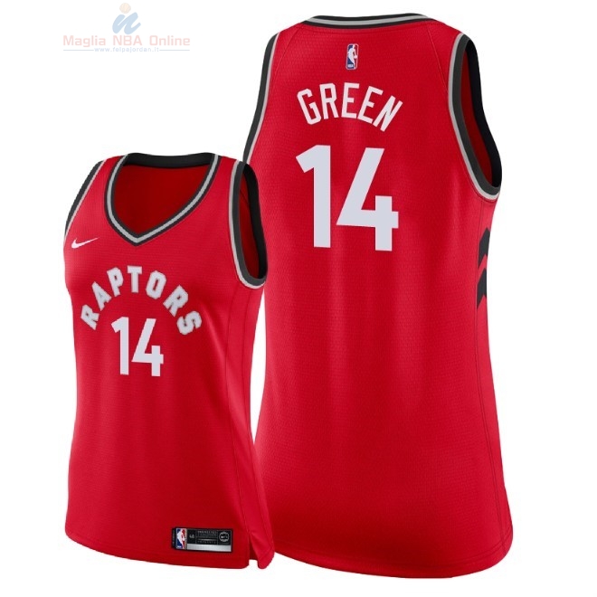 Acquista Maglia NBA Donna Toronto Raptors #14 Danny Green Rosso Icon 2018
