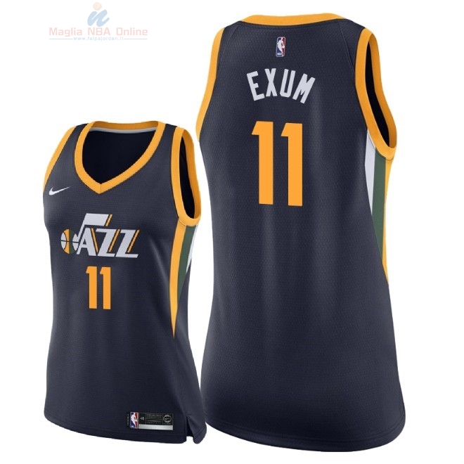 Acquista Maglia NBA Donna Utah Jazz #11 Dante Exum Marino Icon 2018