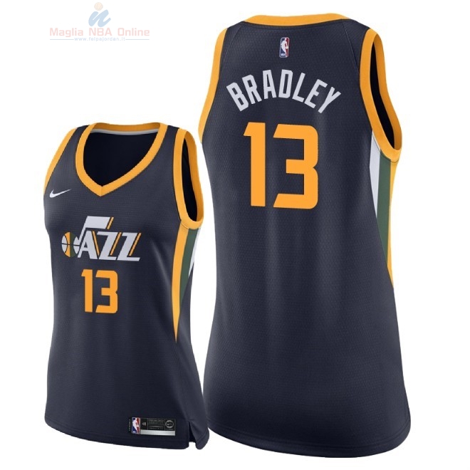 Acquista Maglia NBA Donna Utah Jazz #13 Tony Bradley Marino Icon 2018