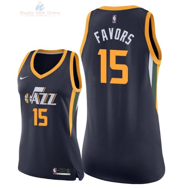 Acquista Maglia NBA Donna Utah Jazz #15 Derrick Favors Marino Icon 2018