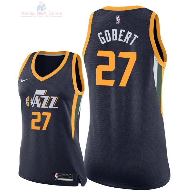 Acquista Maglia NBA Donna Utah Jazz #27 Rudy Gobert Marino Icon 2018