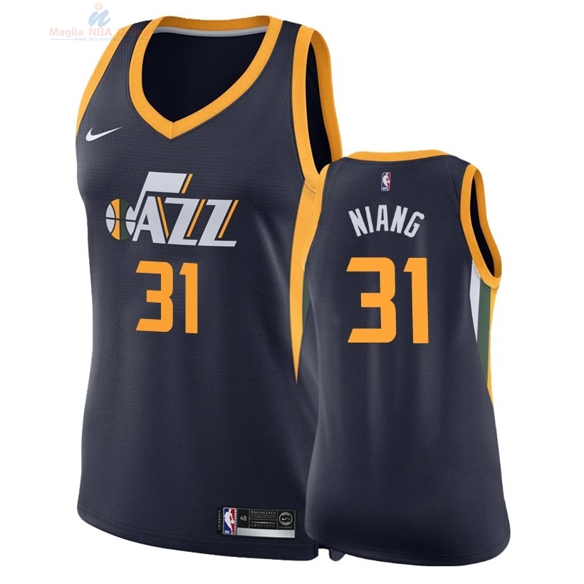 Acquista Maglia NBA Donna Utah Jazz #31 Georges Niang Marino Icon 2018