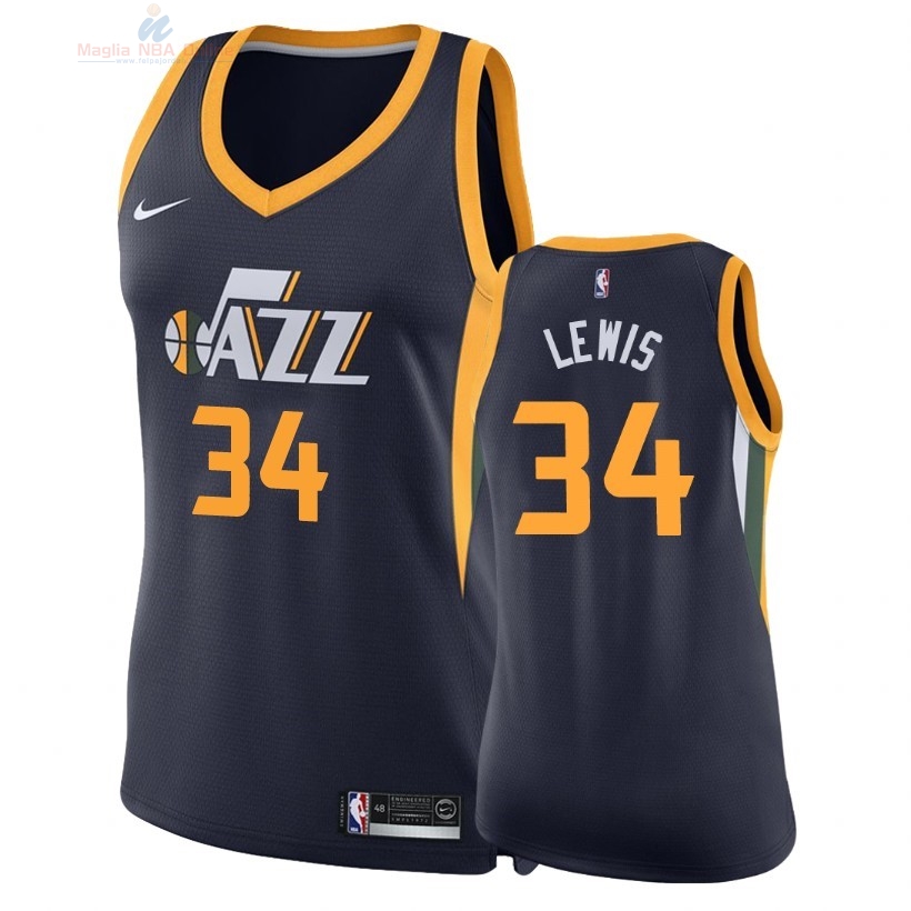 Acquista Maglia NBA Donna Utah Jazz #34 Trey Lewis Marino Icon 2018