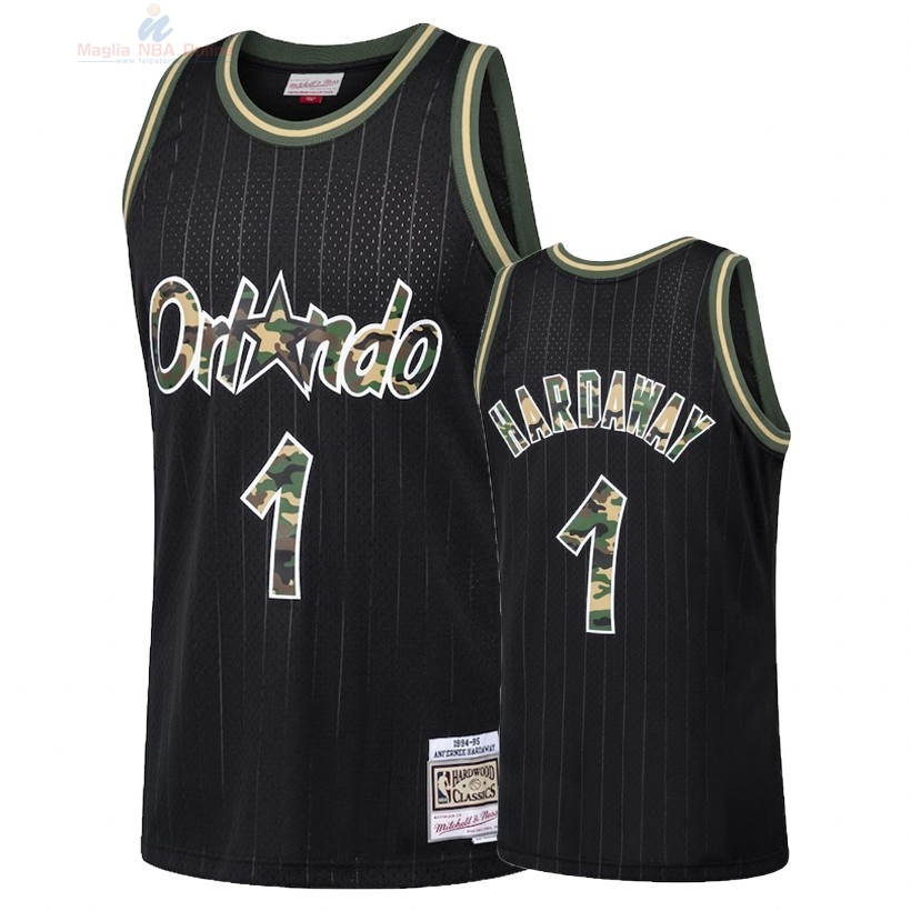 Acquista Maglia NBA Dritto Fire Camo Orlando Magic #1 Penny Hardaway Nero 2018