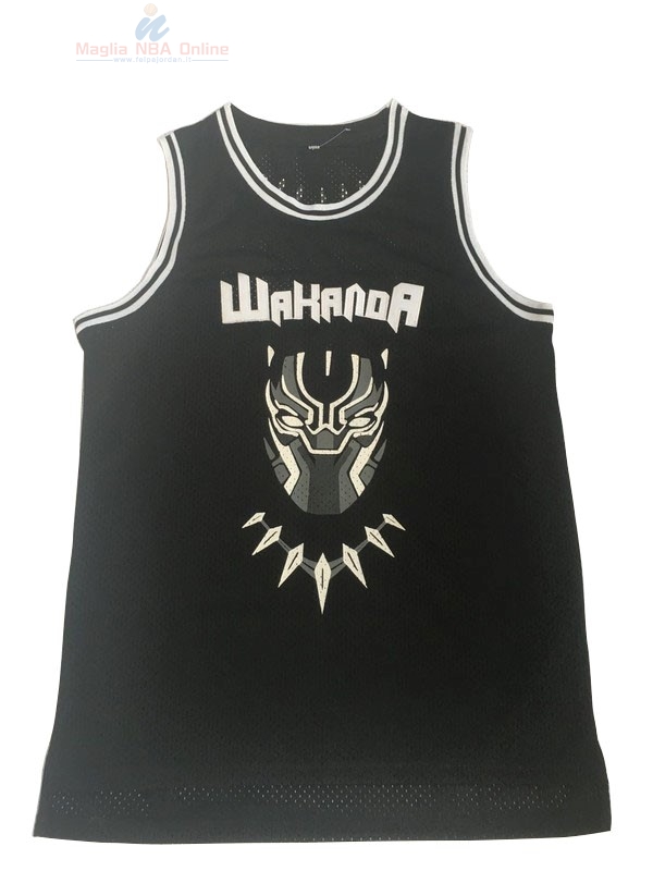 Acquista Maglia NBA Film Basket Black Panther #1 Nero