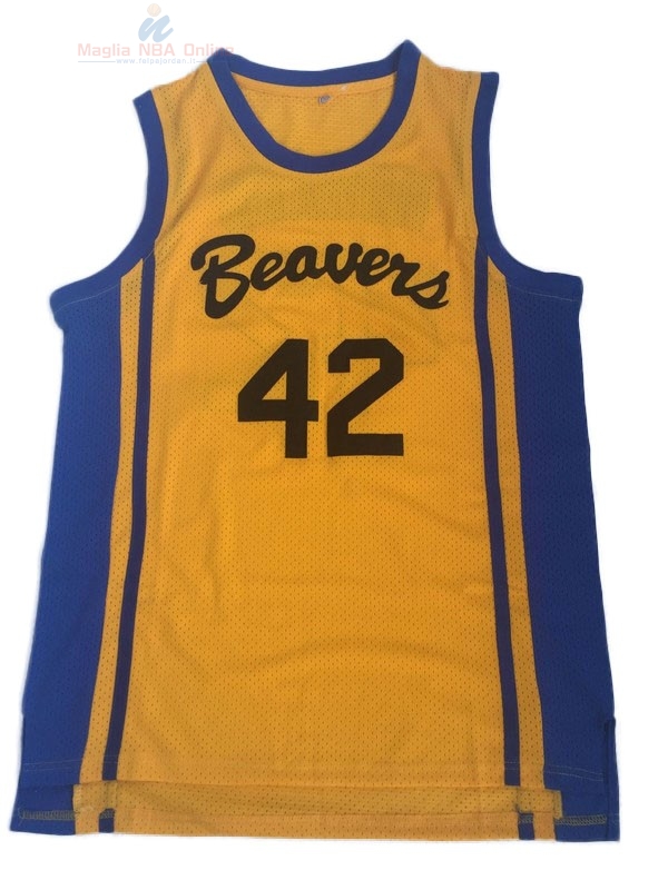 Acquista Maglia NBA Film Basket Teen Wolf #42 Scott Howard Beacon Beavers Giallo