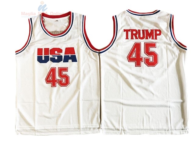 Acquista Maglia NBA Film Basket Trump #45 Bianco