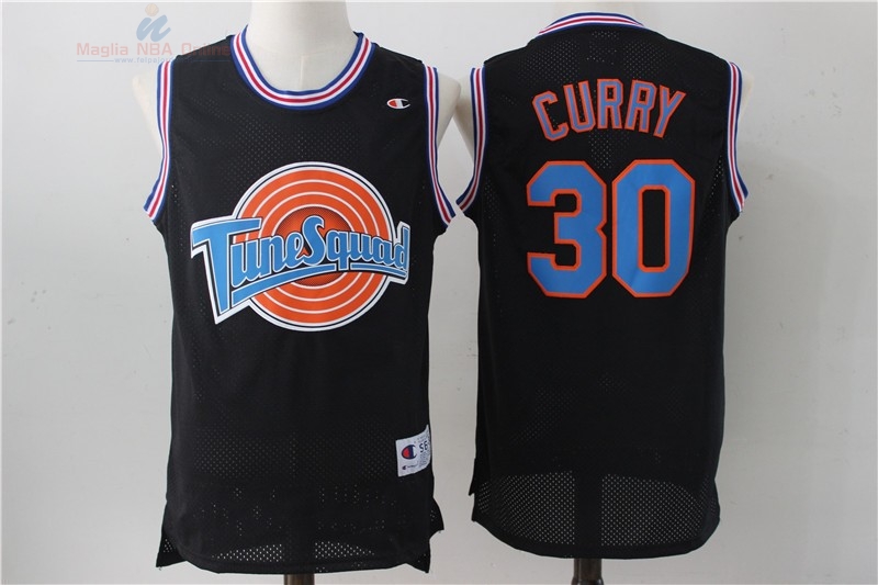 Acquista Maglia NBA Film Basket Tune Escuadra #30 Curry Nero