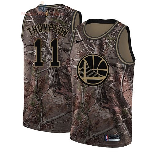 Acquista Maglia NBA Golden State Warriors #11 Klay Thompson Camo Swingman Collezione Realtree 2018