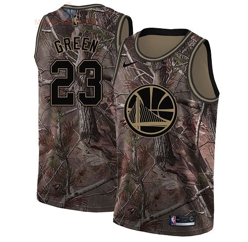 Acquista Maglia NBA Golden State Warriors #23 Draymond Green Camo Swingman Collezione Realtree 2018