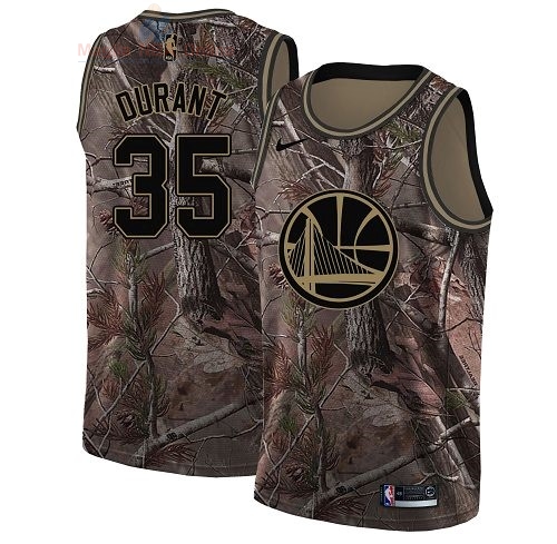 Acquista Maglia NBA Golden State Warriors #35 Kevin Durant Camo Swingman Collezione Realtree 2018