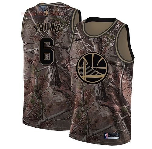 Acquista Maglia NBA Golden State Warriors #6 Nick Young Camo Swingman Collezione Realtree 2018