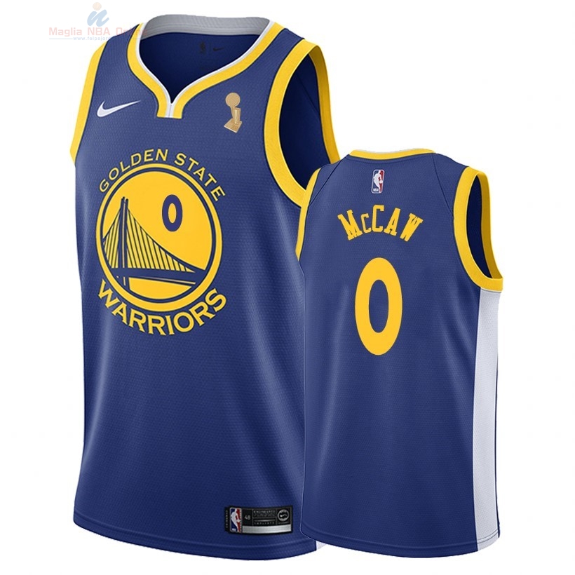 Acquista Maglia NBA Golden State Warriors 2018 Campionato Finali #0 Patrick McCaw Blu