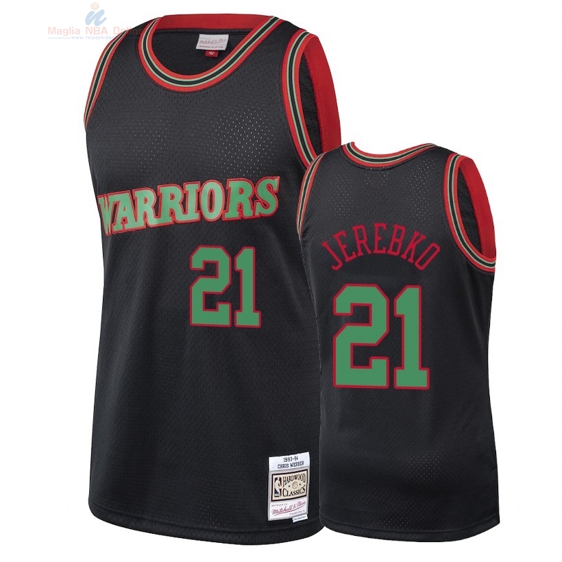 Acquista Maglia NBA Golden State Warriors 2018 Natale #21 Jonas Jerebko Nero