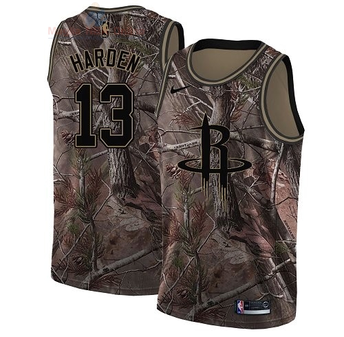 Acquista Maglia NBA Houston Rockets #13 James Harden Camo Swingman Collezione Realtree 2018