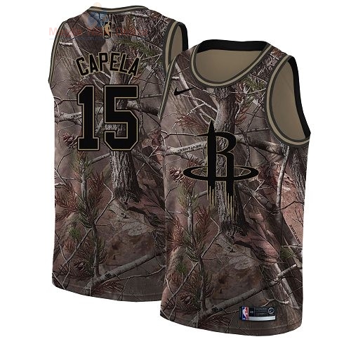 Acquista Maglia NBA Houston Rockets #15 Clint Capela Camo Swingman Collezione Realtree 2018