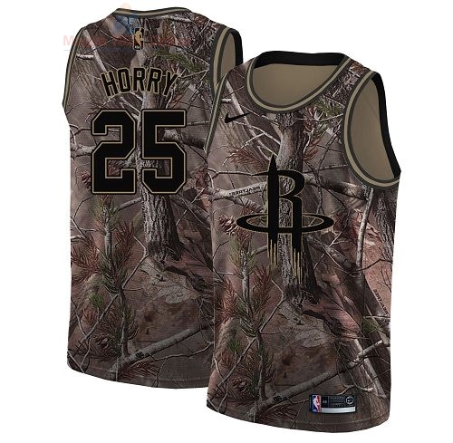 Acquista Maglia NBA Houston Rockets #25 Robert Horry Camo Swingman Collezione Realtree 2018