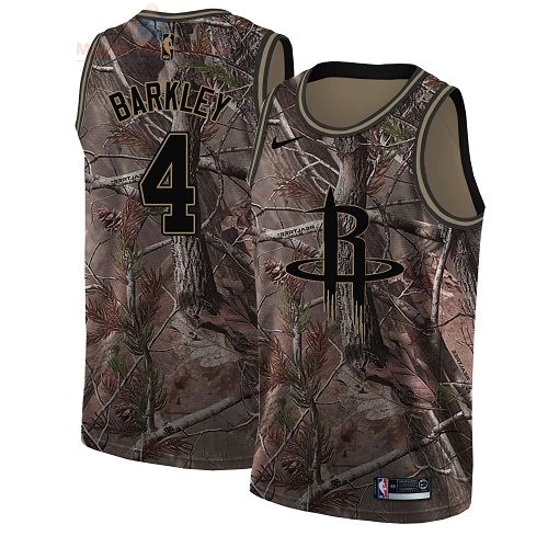 Acquista Maglia NBA Houston Rockets #4 Charles Barkley Camo Swingman Collezione Realtree 2018