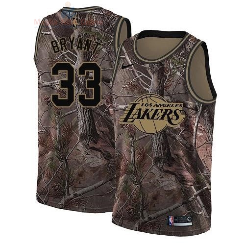 Acquista Maglia NBA Los Angeles Lakers #33 Kobe Bryant Camo Swingman Collezione Realtree 2018