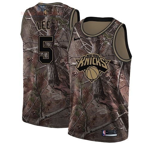 Acquista Maglia NBA New York Knicks #5 Courtney Lee Camo Swingman Collezione Realtree 2018