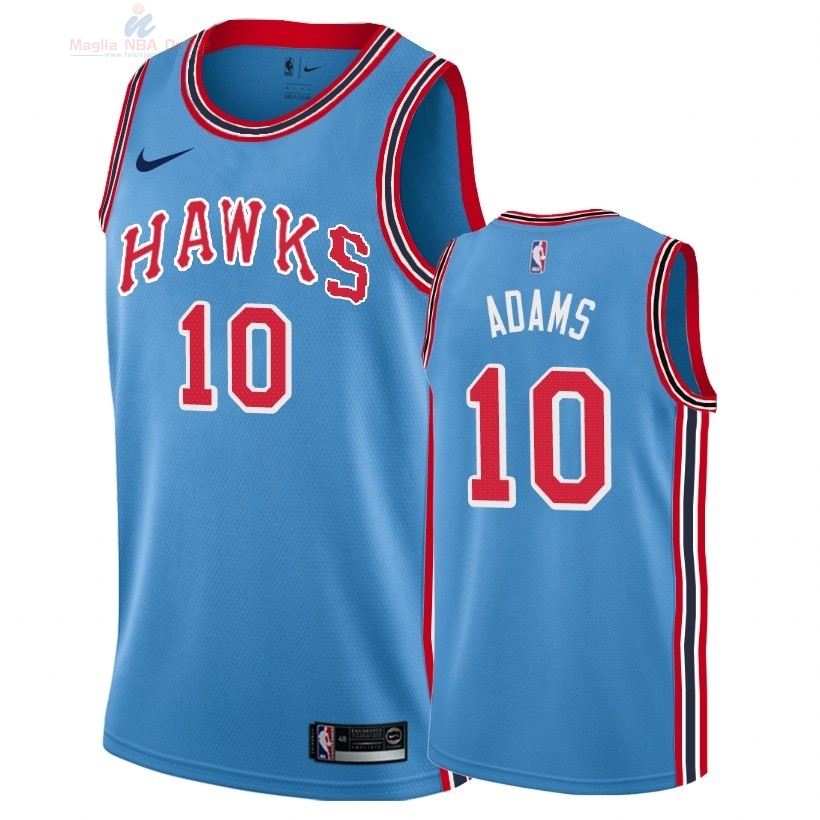 Acquista Maglia NBA Nike Atlanta Hawks #10 Jaylen Adams Nike Retro Blu 2018-19