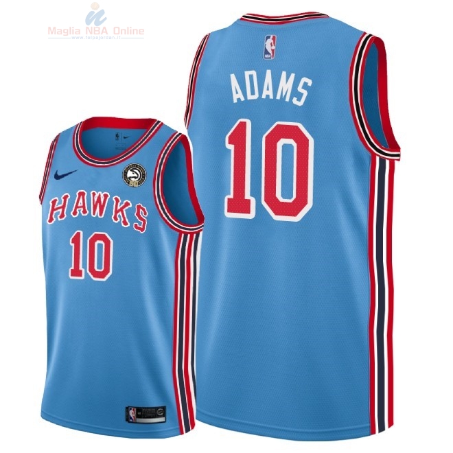 Acquista Maglia NBA Nike Atlanta Hawks #10 Jaylen Adams Retro Blu 2018