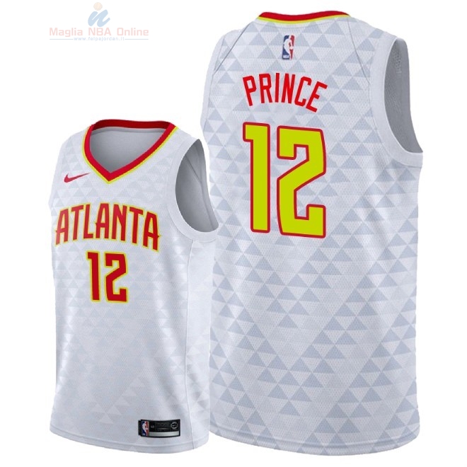 Acquista Maglia NBA Nike Atlanta Hawks #12 Taurean Prince Bianco Association 2018