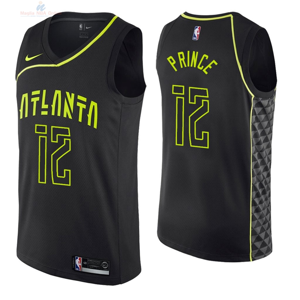 Acquista Maglia NBA Nike Atlanta Hawks #12 Taurean Prince Nike Nero Città 2018