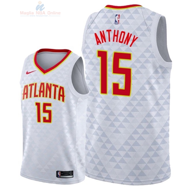 Acquista Maglia NBA Nike Atlanta Hawks #15 Carmelo Anthony Bianco Association 2018-19
