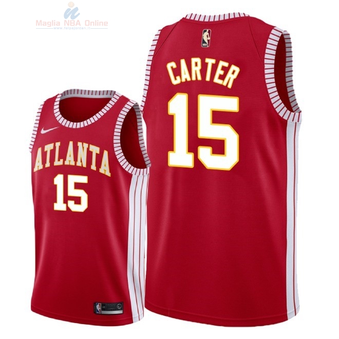 Acquista Maglia NBA Nike Atlanta Hawks #15 Vince Carter Retro Rosso 2018-19