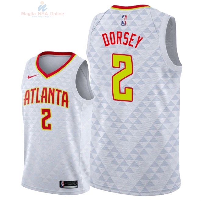 Acquista Maglia NBA Nike Atlanta Hawks #2 Tyler Dorsey Bianco Association 2018