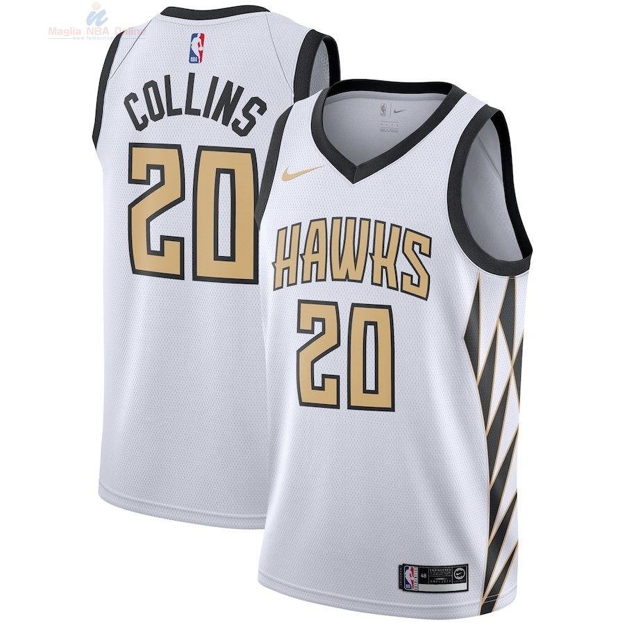 Acquista Maglia NBA Nike Atlanta Hawks #20 John Collins Nike Bianco Città 2018-19