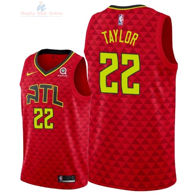 Acquista Maglia NBA Nike Atlanta Hawks #22 Isaiah Taylor Rosso Statement 2018