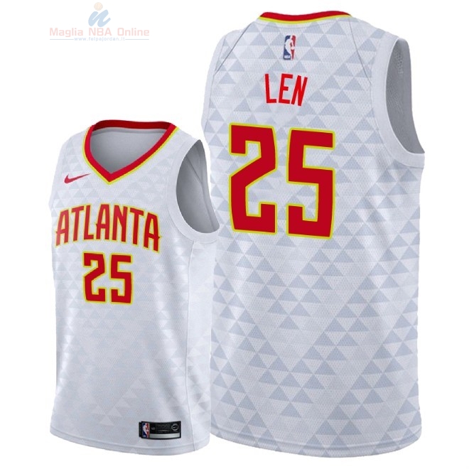 Acquista Maglia NBA Nike Atlanta Hawks #25 Alex Len Bianco Association 2018-19