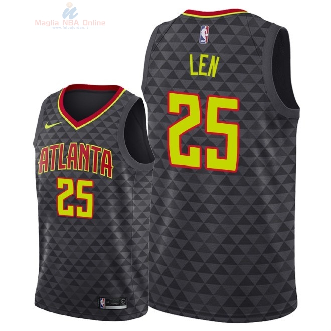 Acquista Maglia NBA Nike Atlanta Hawks #25 Alex Len Nero Icon 2018-19