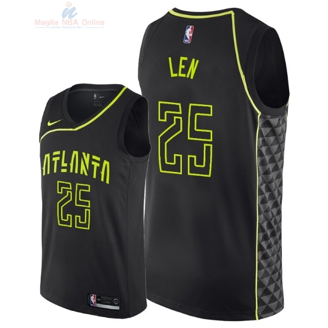 Acquista Maglia NBA Nike Atlanta Hawks #25 Alex Len Nike Nero Città 2018-19