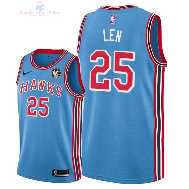 Acquista Maglia NBA Nike Atlanta Hawks #25 Alex Len Retro Blu 2018