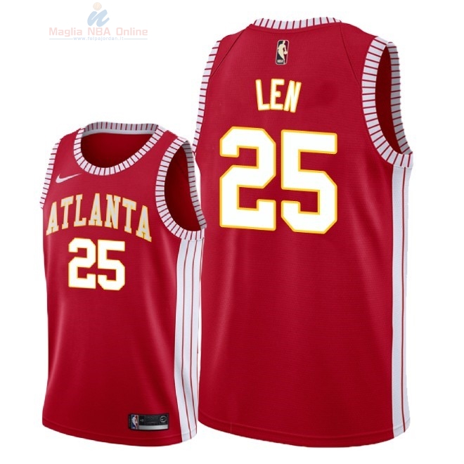 Acquista Maglia NBA Nike Atlanta Hawks #25 Alex Len Retro Rosso 2018-19