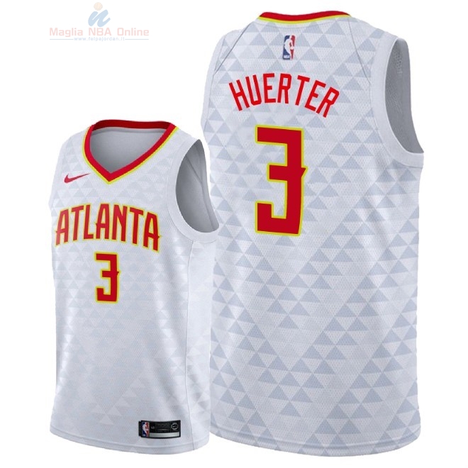 Acquista Maglia NBA Nike Atlanta Hawks #3 Kevin Huerter Bianco Association 2018-19