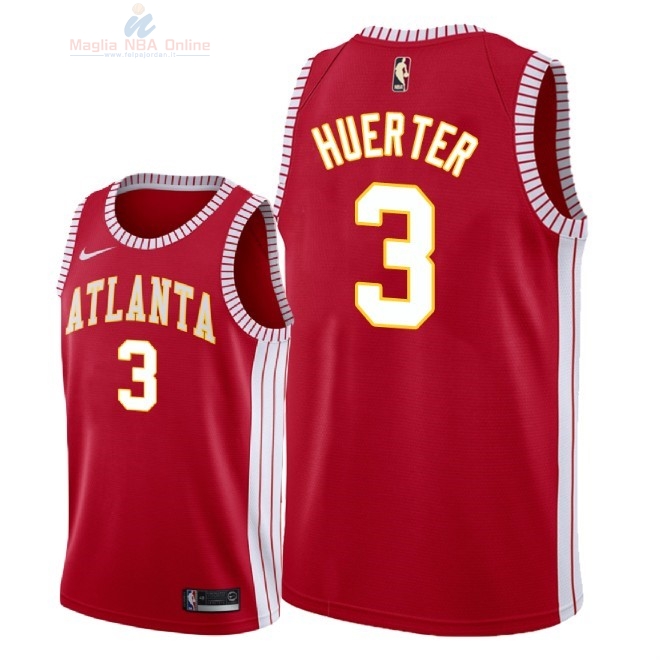 Acquista Maglia NBA Nike Atlanta Hawks #3 Kevin Huerter Retro Rosso 2018-19