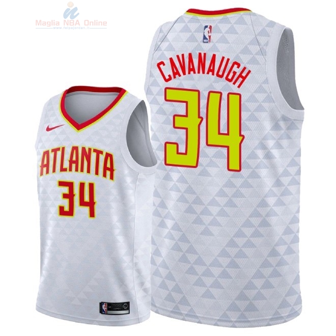 Acquista Maglia NBA Nike Atlanta Hawks #34 Tyler Cavanaugh Bianco Association 2018