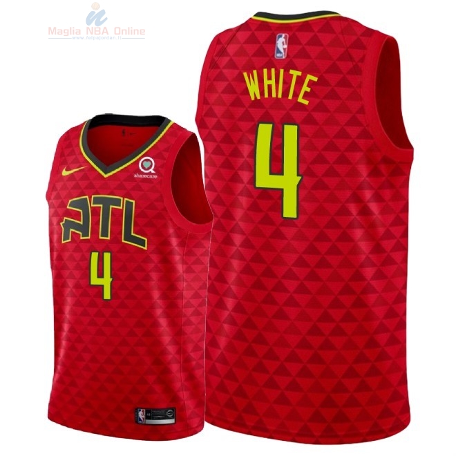 Acquista Maglia NBA Nike Atlanta Hawks #4 Andrew White Rosso Statement 2018