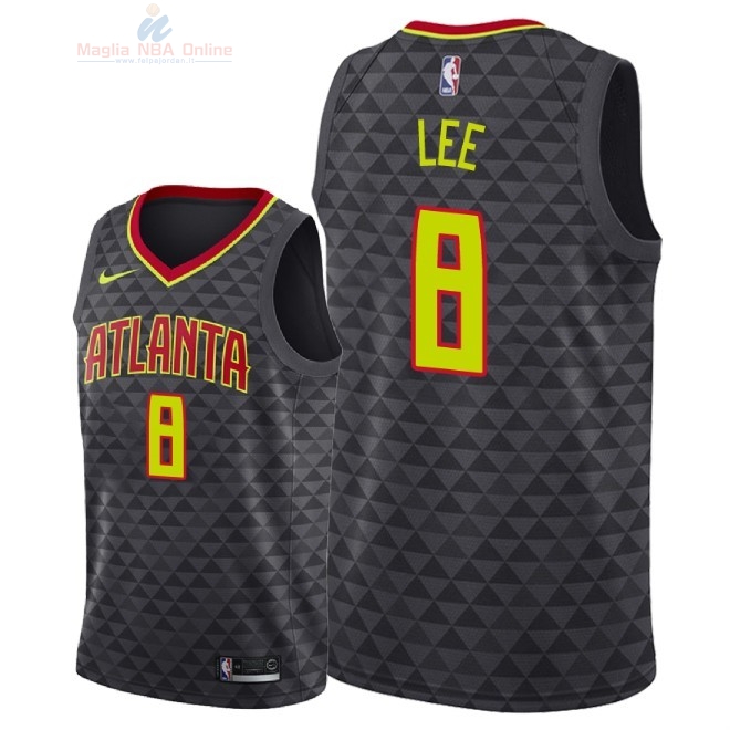 Acquista Maglia NBA Nike Atlanta Hawks #8 Damion Lee Nero Icon 2018