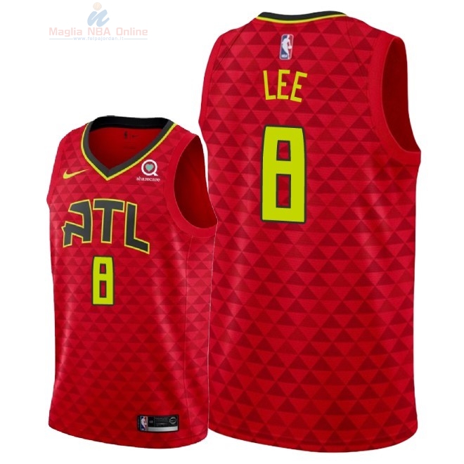 Acquista Maglia NBA Nike Atlanta Hawks #8 Damion Lee Rosso Statement 2018