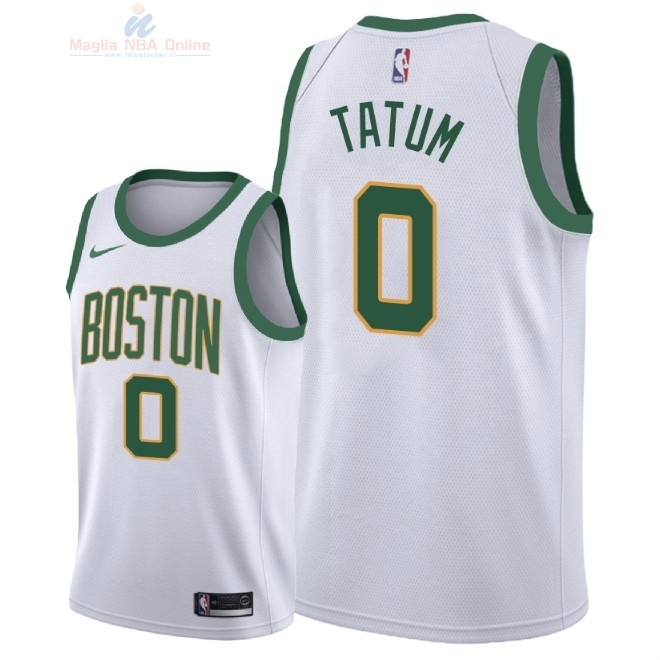 Acquista Maglia NBA Nike Boston Celtics #0 Jayson Tatum Nike Bianco Città 2018-19